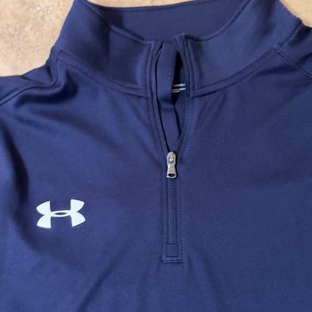 Under Armour Navy Blue Med Performance Pullover Heatgear - Picture 2 of 3